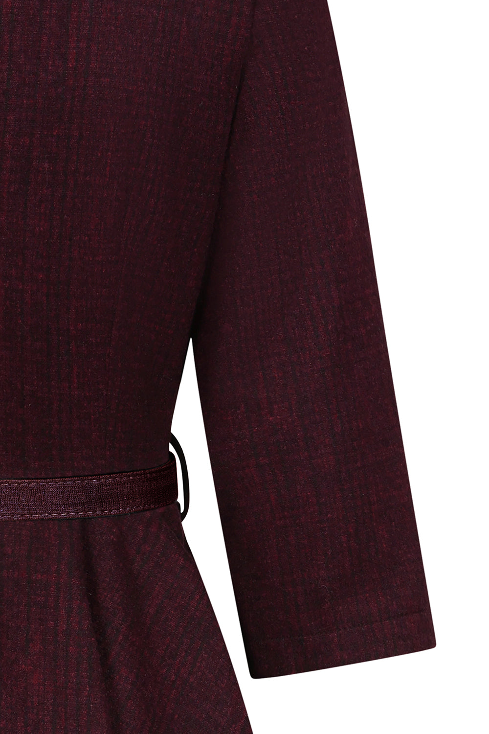 Banned Retro - Lorna Fur Collar Swing Dress in burgundy