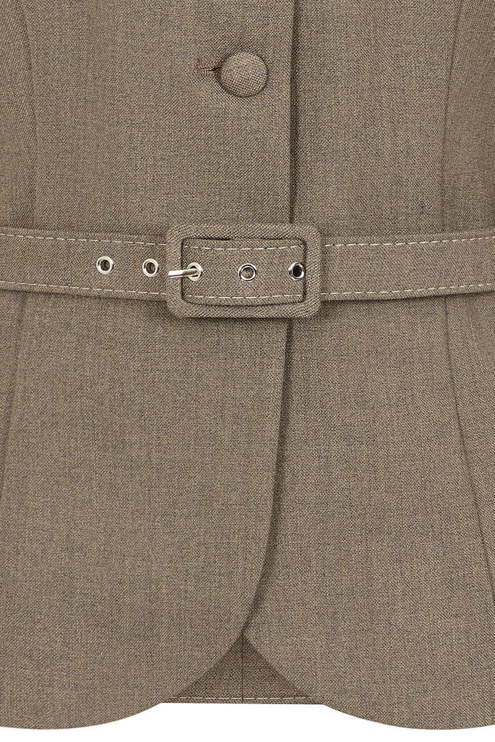 Banned Retro - 1940s Lady Danbury Jacket khaki