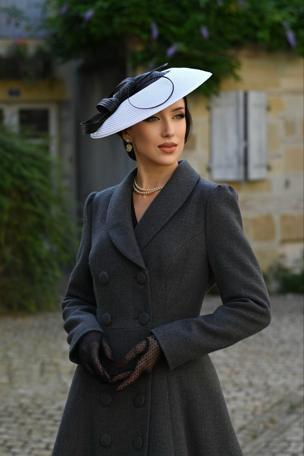 Hearts & Roses - Gracie Grey Swing Coat