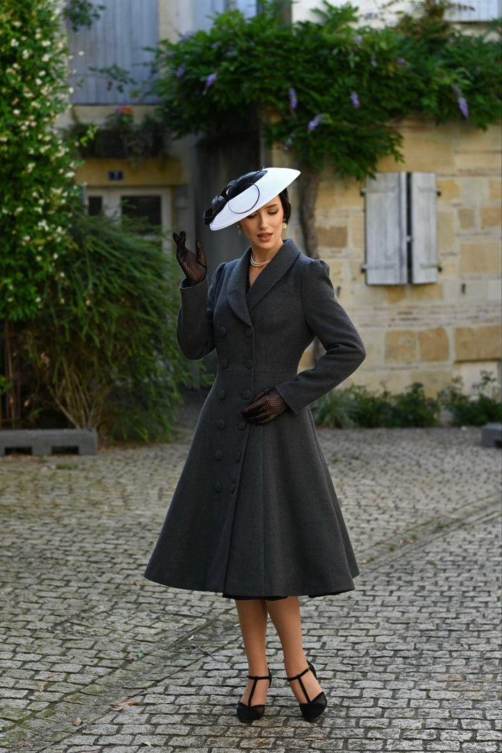 Hearts & Roses - Gracie Grey Swing Coat