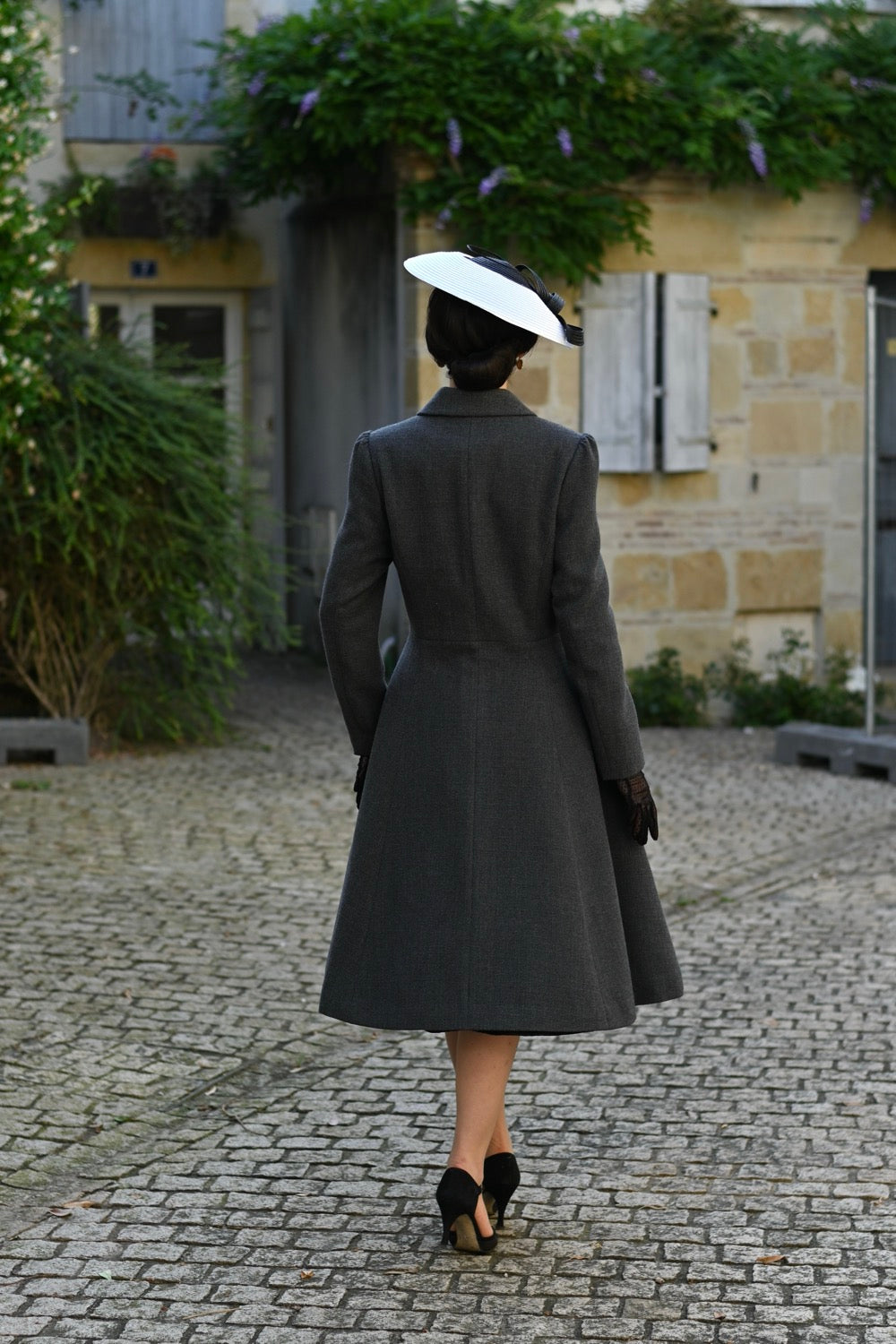 Hearts & Roses - Gracie Grey Swing Coat