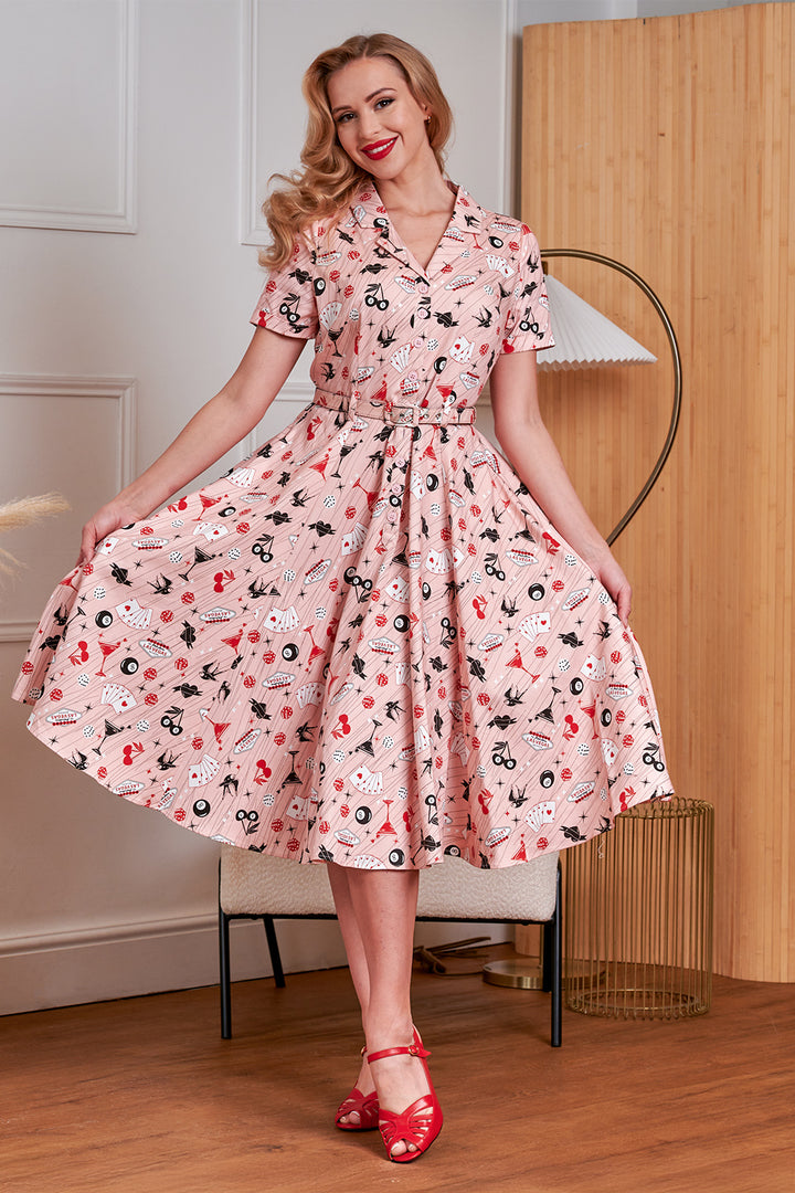 Banned Retro - Robe Bella Anchor Ahead en vert