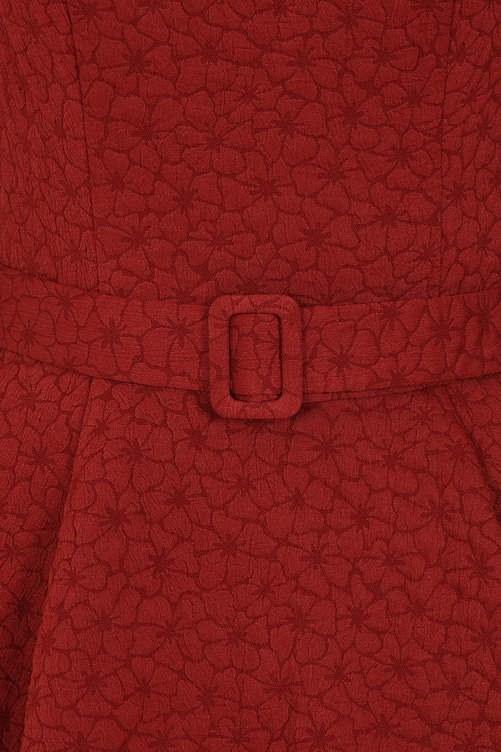 Hearts & Roses - Maple Maroon Floral Swing Dress