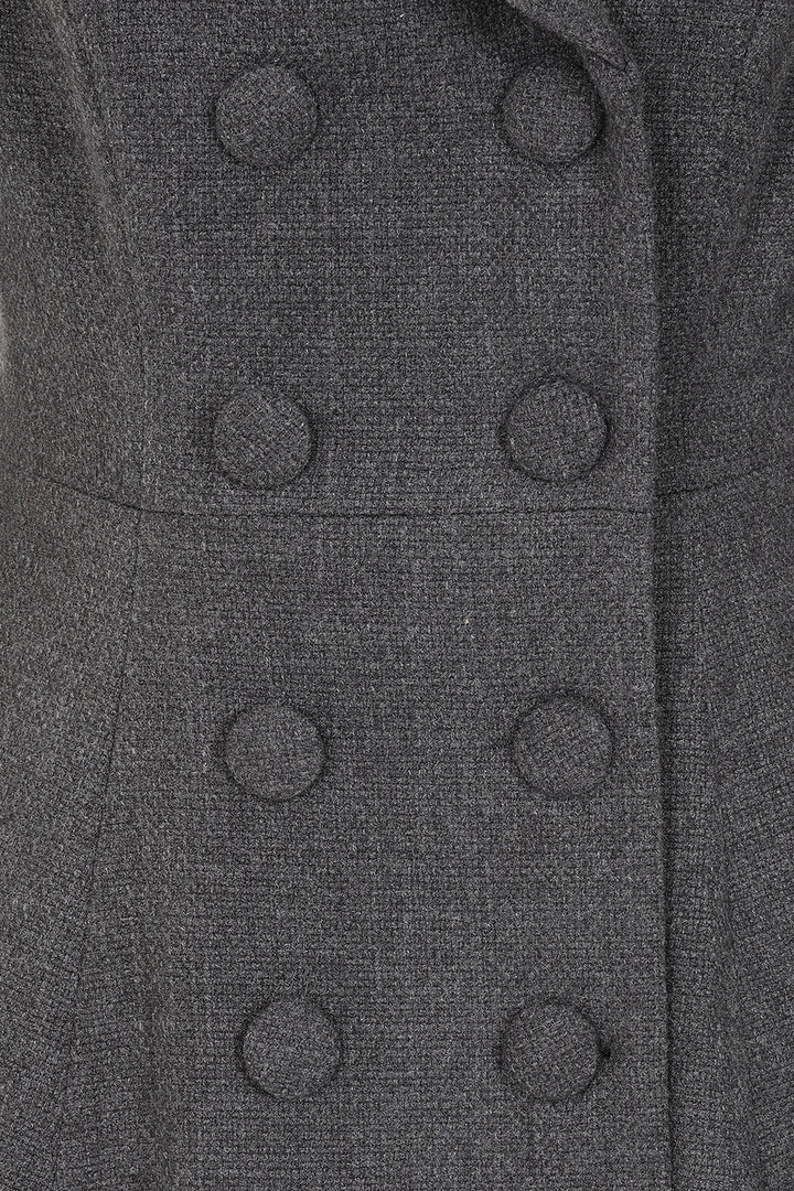 Hearts & Roses - Gracie Grey Swing Coat