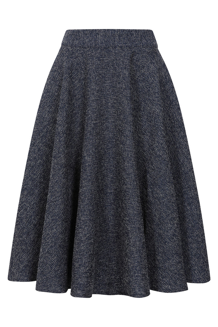 Banned Retro - Cary Texture Skirt in navy