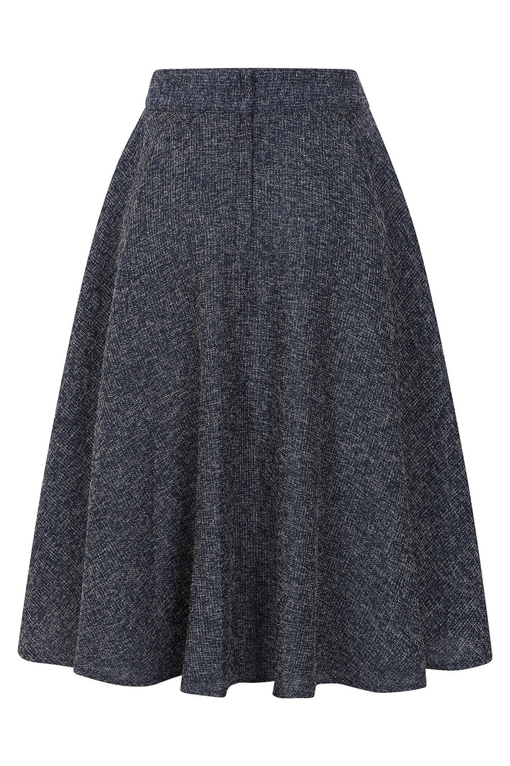 Banned Retro - Cary Texture Skirt in navy