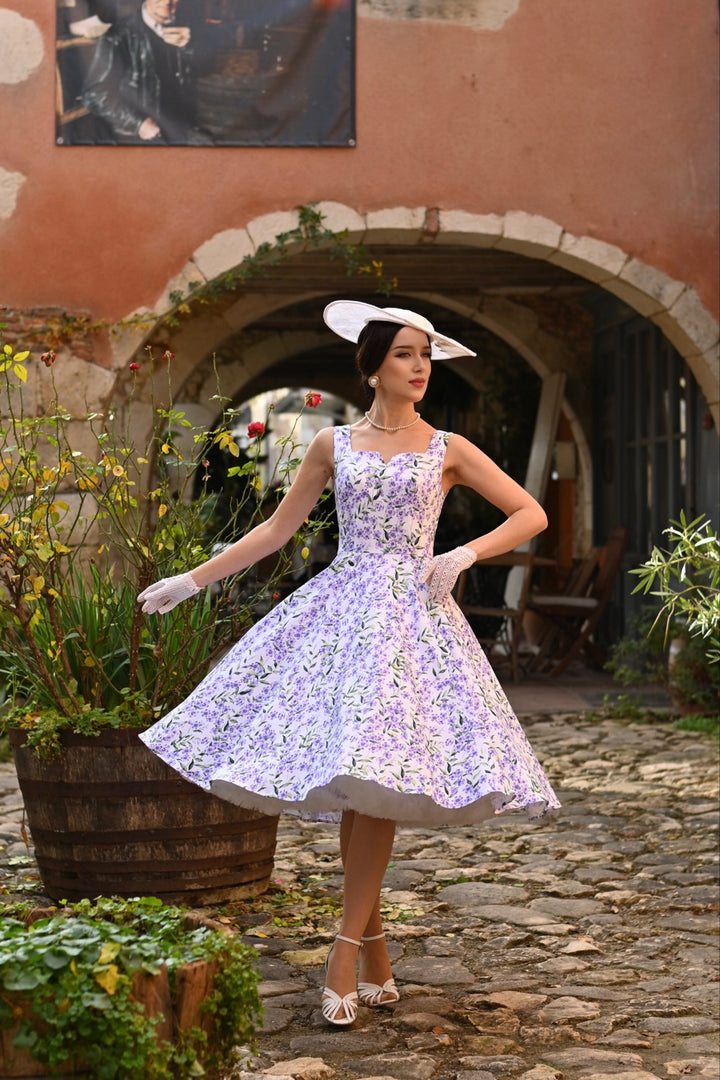Hearts & Roses - Lilac Meadow Swing Dress