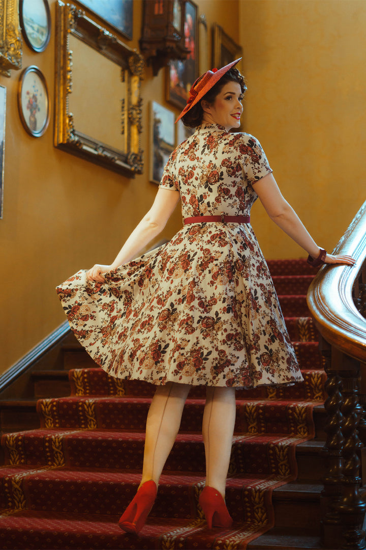 Hearts & Roses - Autumn Rose Swing Dress