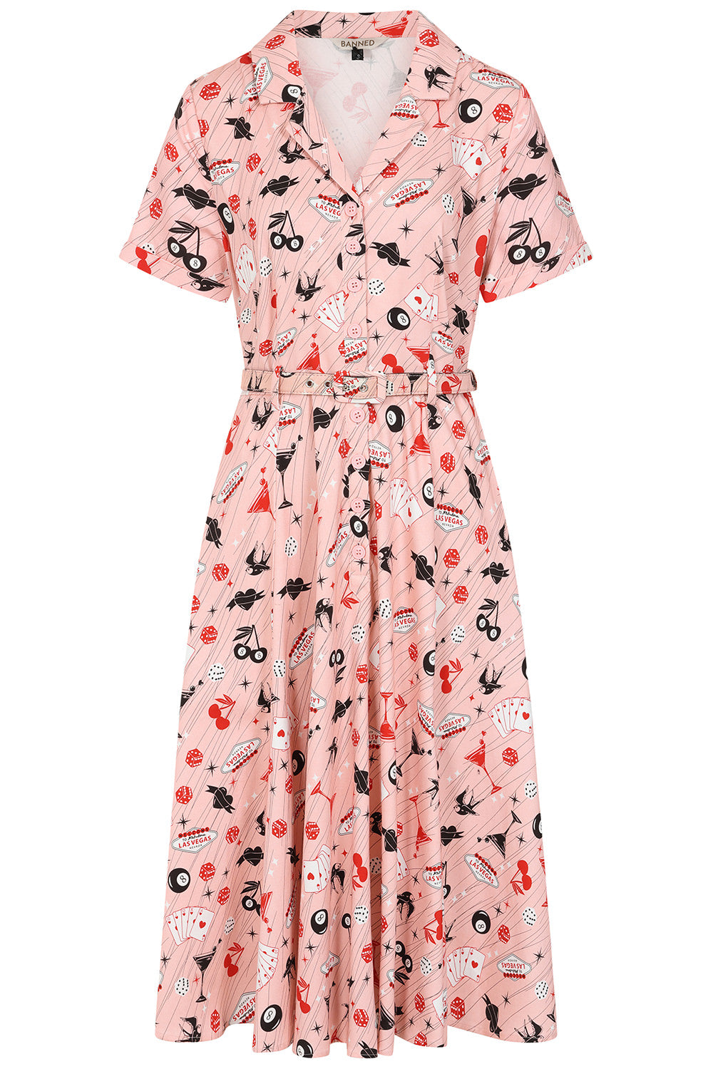 Banned Retro - Robe Bella Anchor Ahead en vert
