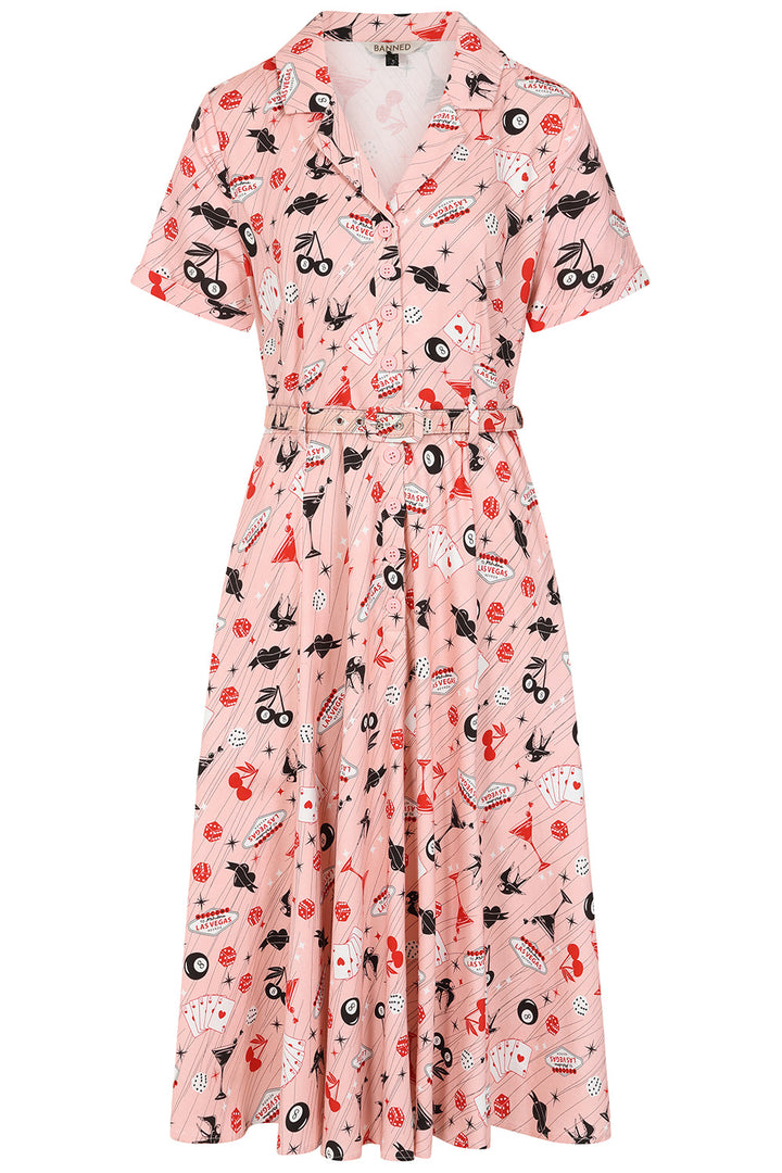 Banned Retro - Robe Bella Anchor Ahead en vert