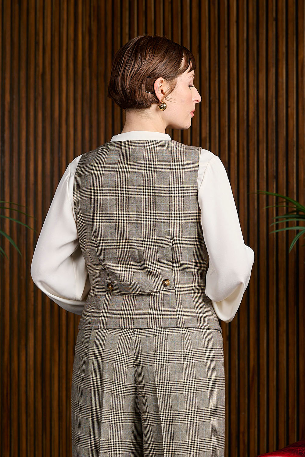 Banned Retro – Selma Weste Prince of Wales