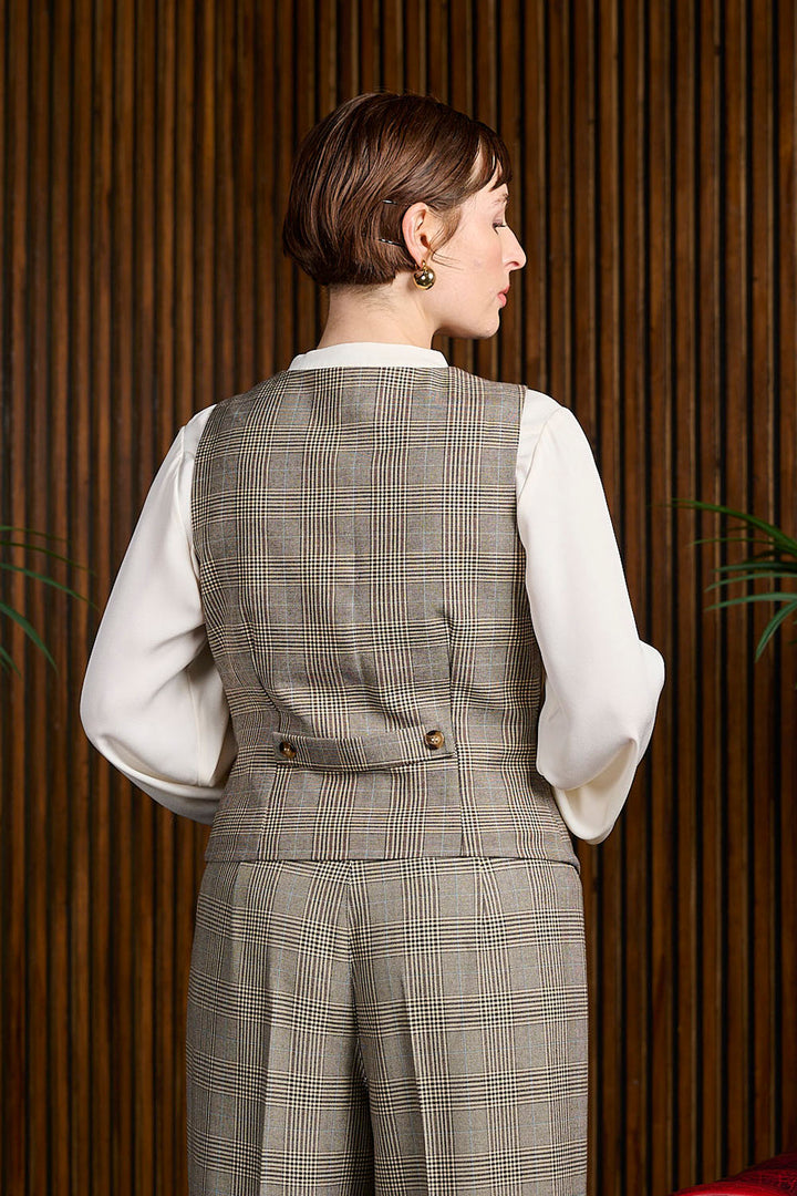 Banned Retro – Selma Weste Prince of Wales