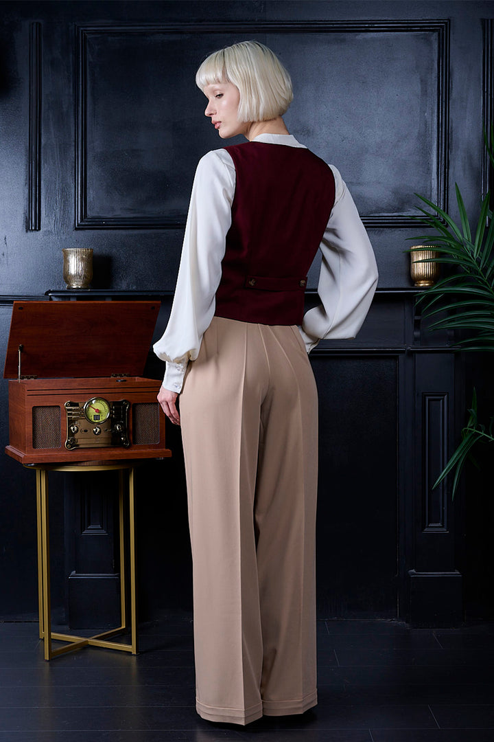 Banned Retro – Selma Weste burgundy