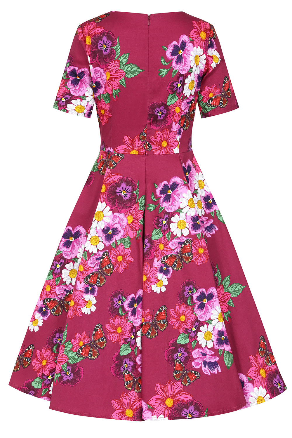 Hearts & Roses - Berry Blossom Swing Dress