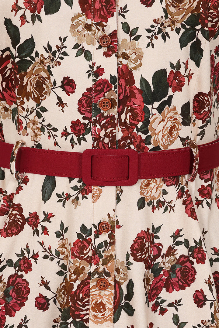 Hearts & Roses - Autumn Rose Swing Dress