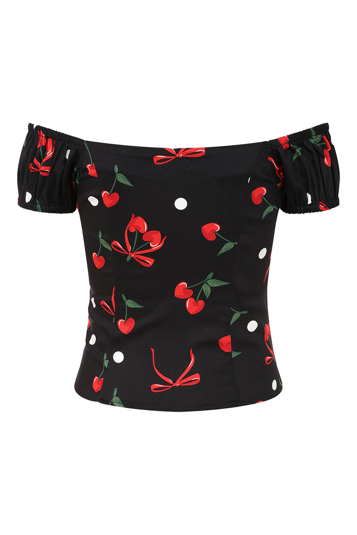 Banned Retro – Babe Cherries and Bows Top