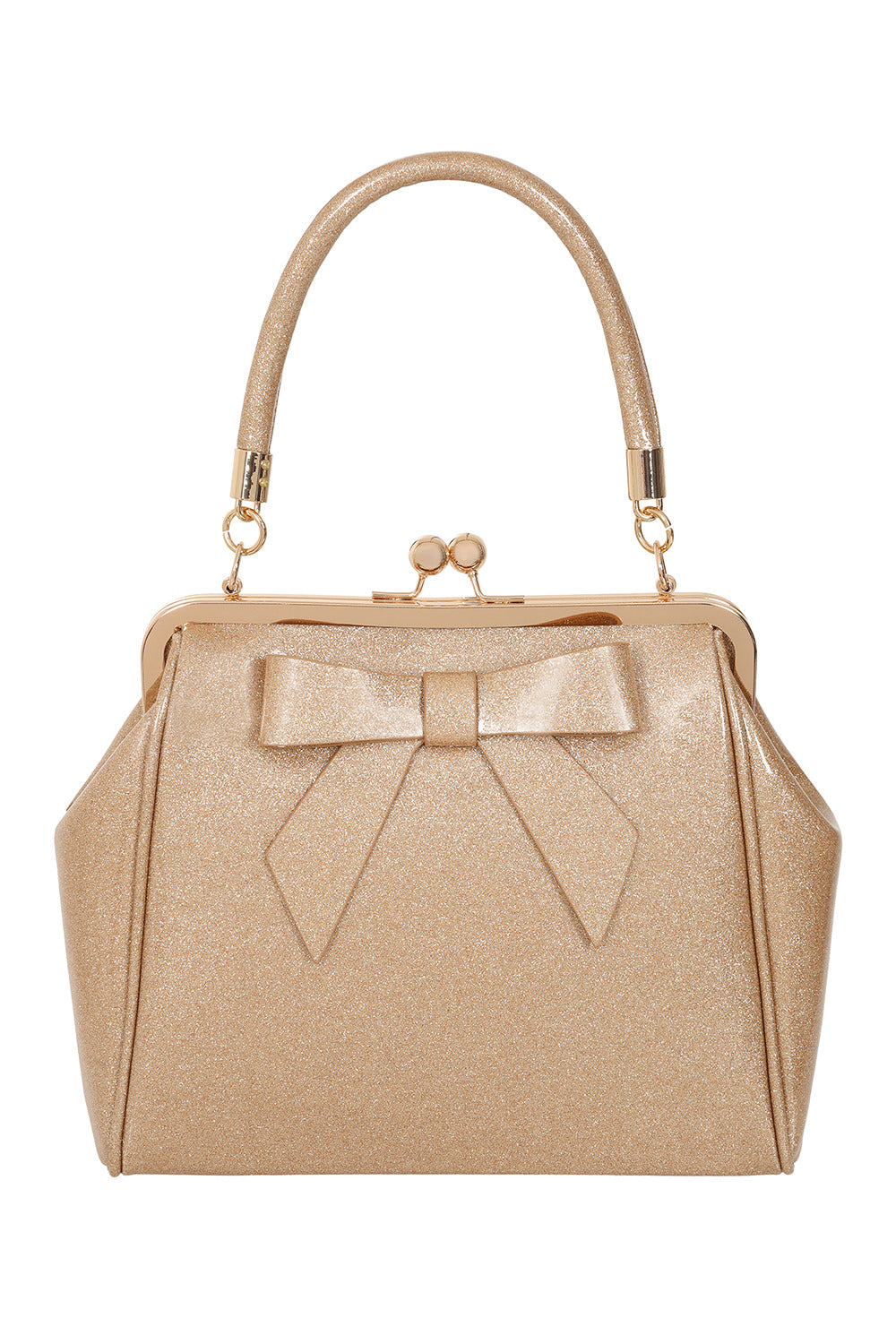 Banned Retro - American Vintage Sparkle Handbag in gold
