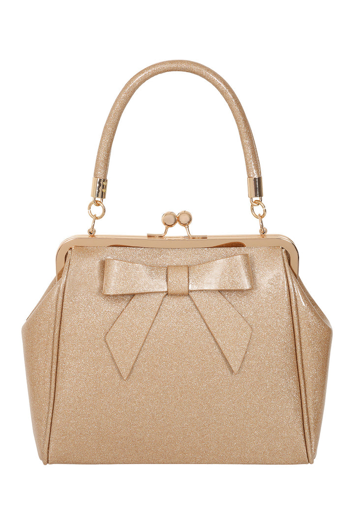 Banned Retro - American Vintage Sparkle Handbag in gold