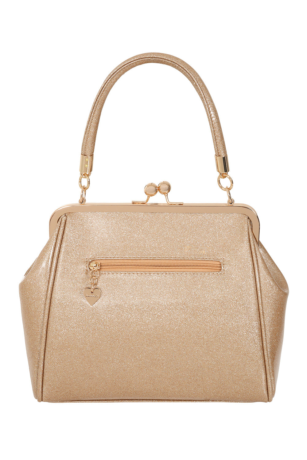 Banned Retro - American Vintage Sparkle Handbag in gold