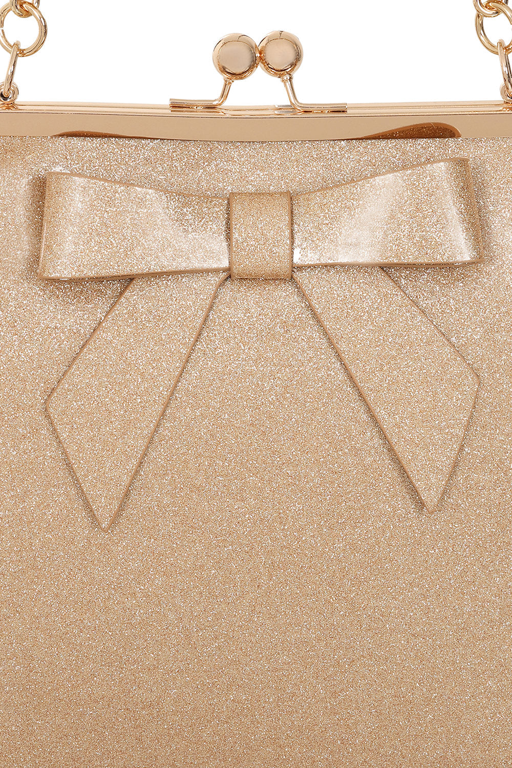 Banned Retro - American Vintage Sparkle Handbag in gold