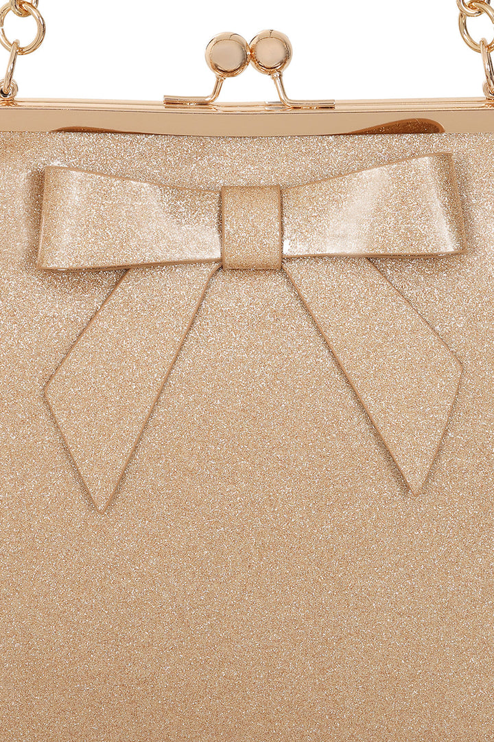Banned Retro - American Vintage Sparkle Handbag in gold