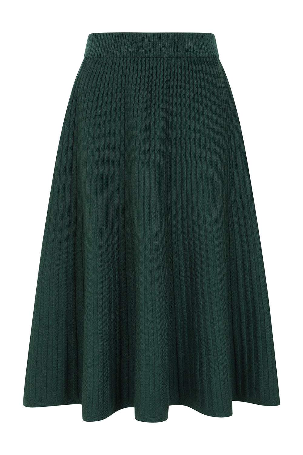 Banned Retro - Poppy Knit Skirt in Forest Green