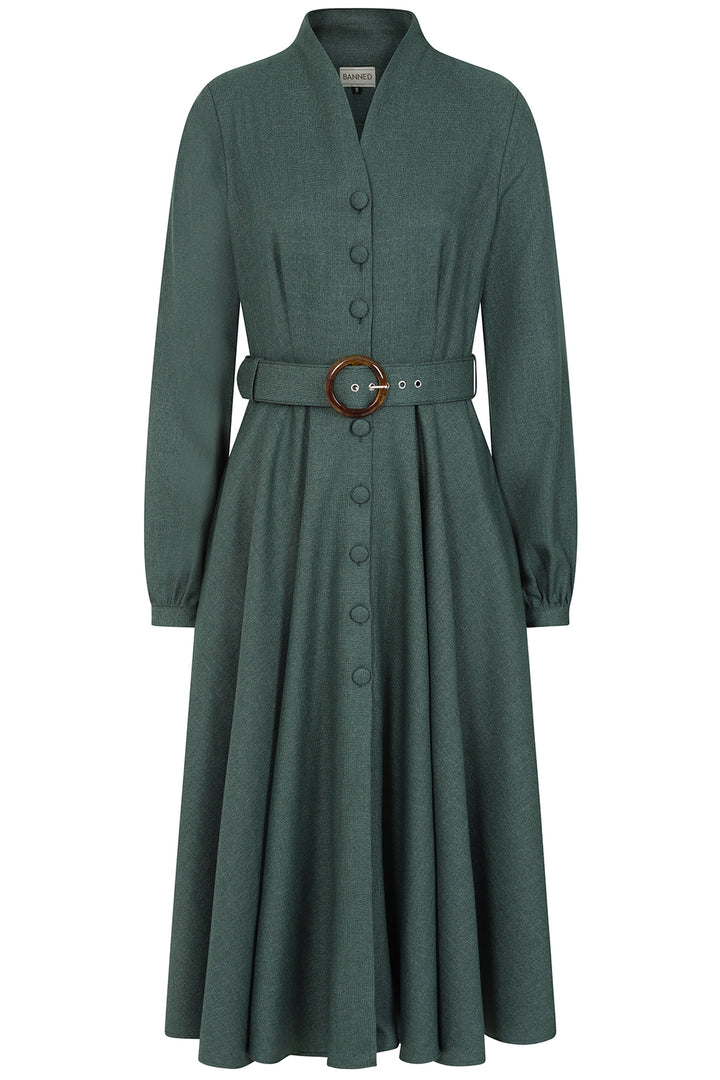 Banned Retro - Tiziana Dress in grün