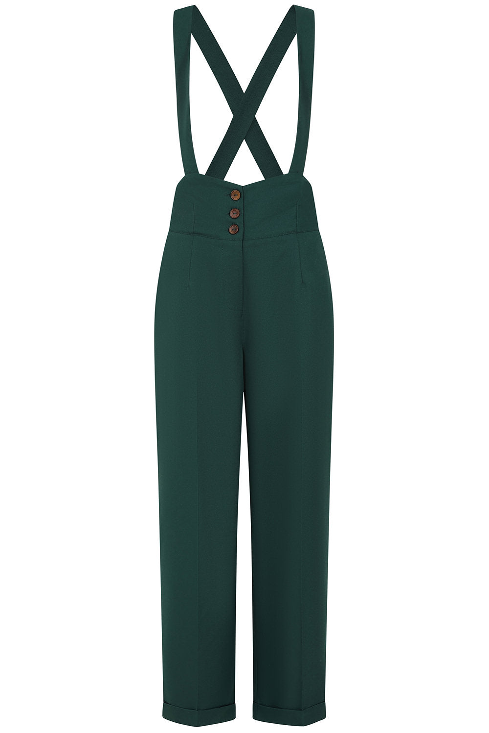 Banned Retro - Pantalon Bouton Aventures à Venir en rouge