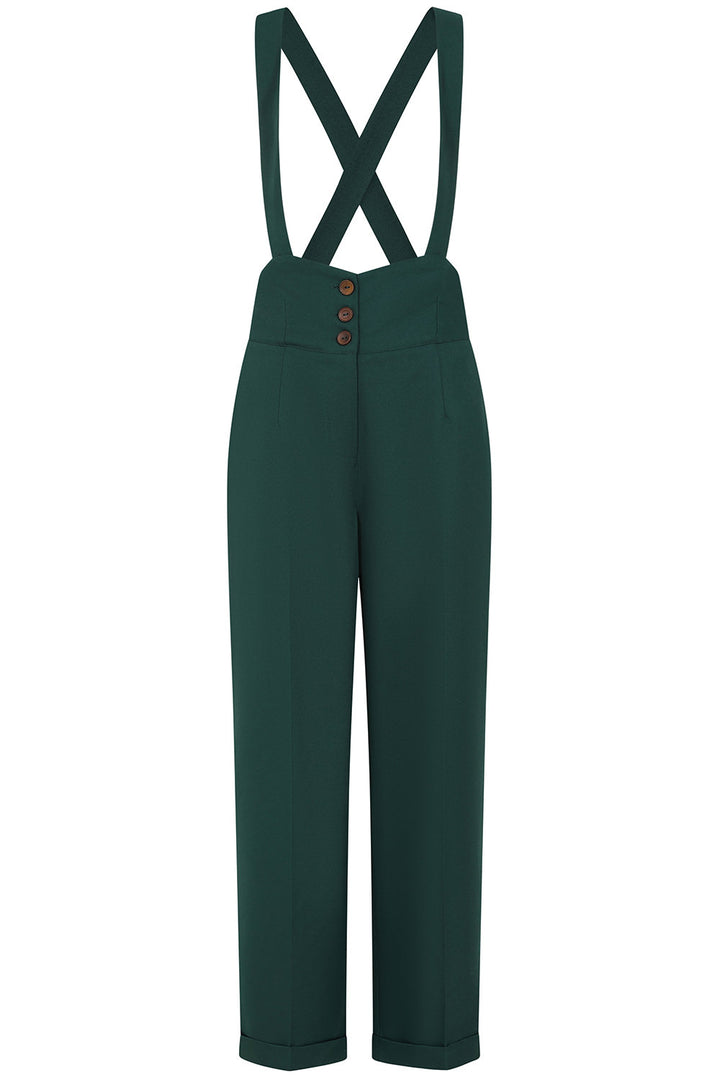 Banned Retro - Pantalon Bouton Aventures à Venir en rouge