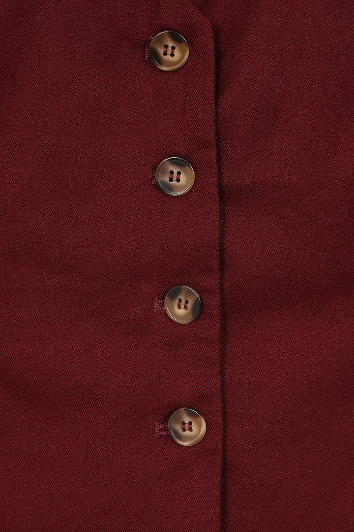 Banned Retro – Selma Weste burgundy