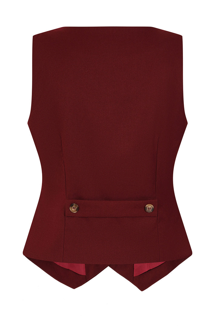 Banned Retro – Selma Weste burgundy