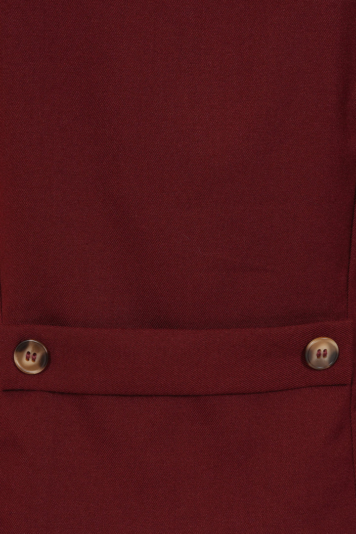 Banned Retro – Selma Weste burgundy