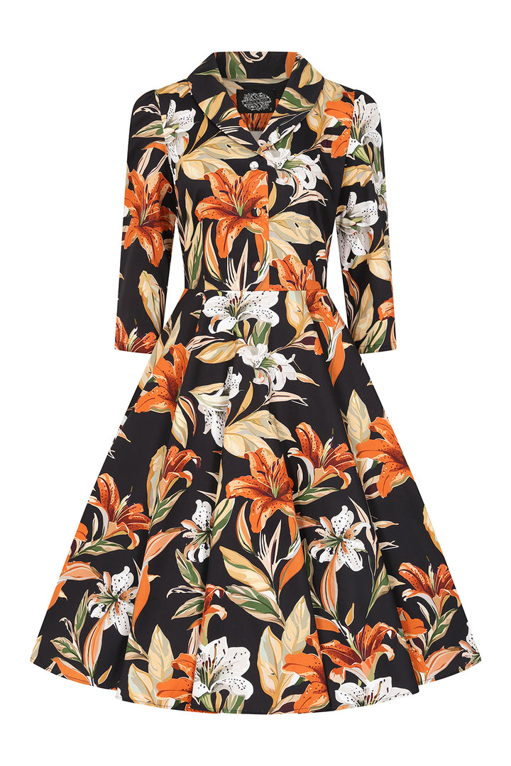 Hearts & Roses - Kylie Green Polka Dot Swing Jurk