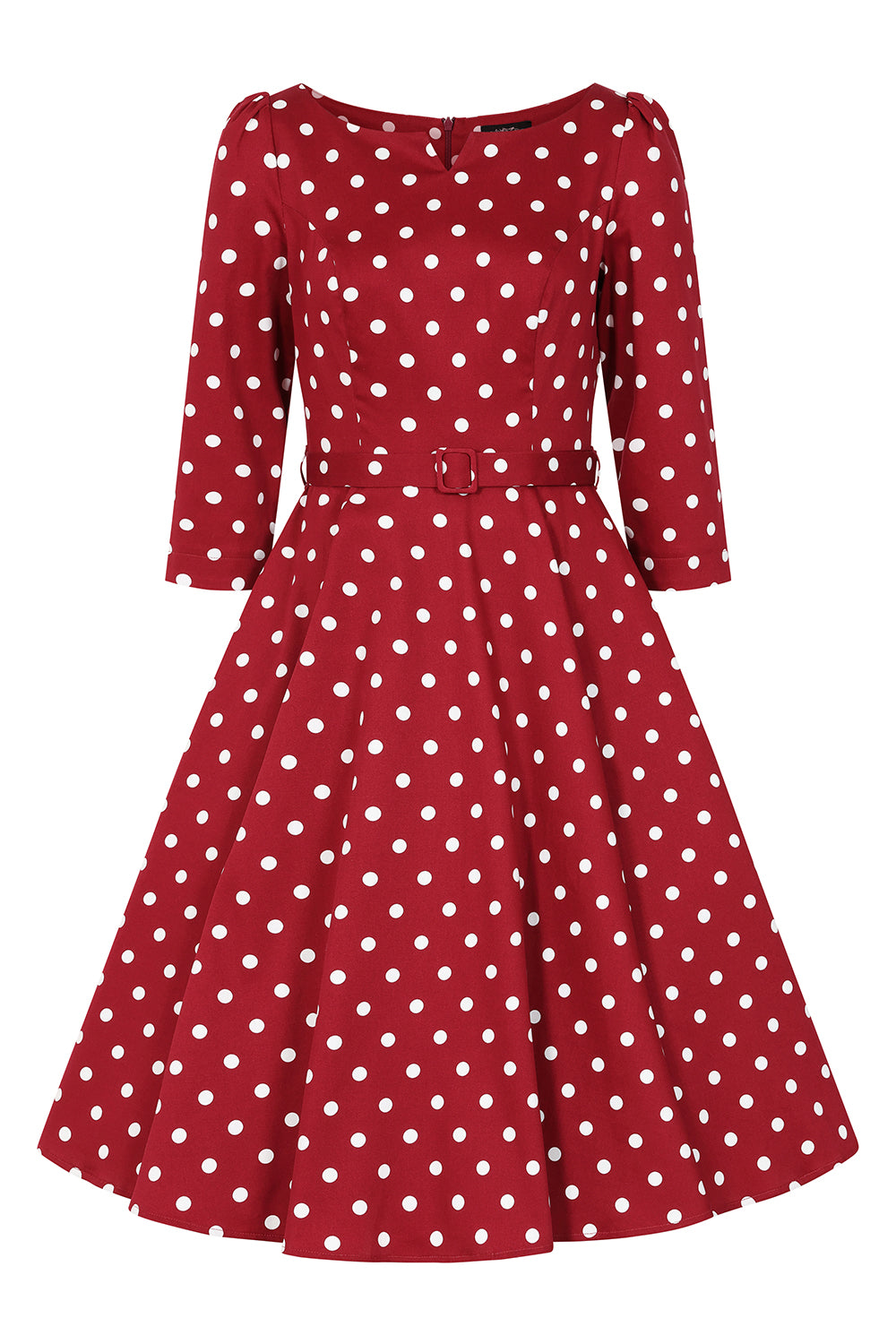 Hearts & Roses - Vestido de Swing de Lunares Verdes de Kylie