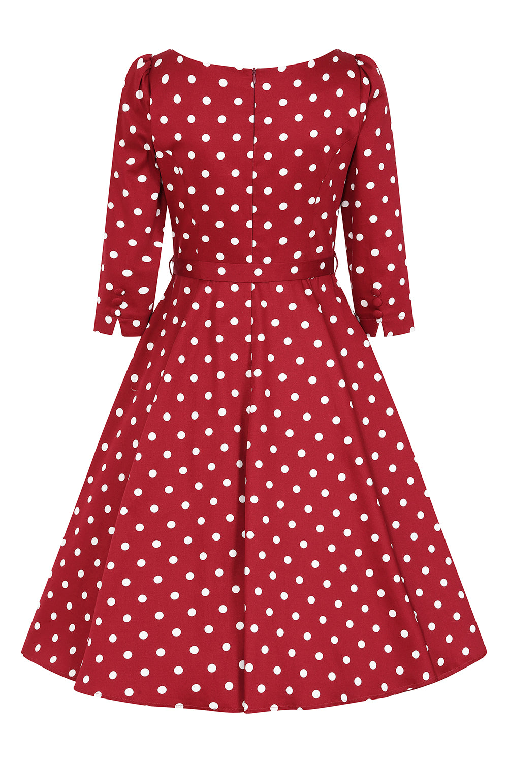 Hearts & Roses - Vestido de Swing de Lunares Verdes de Kylie