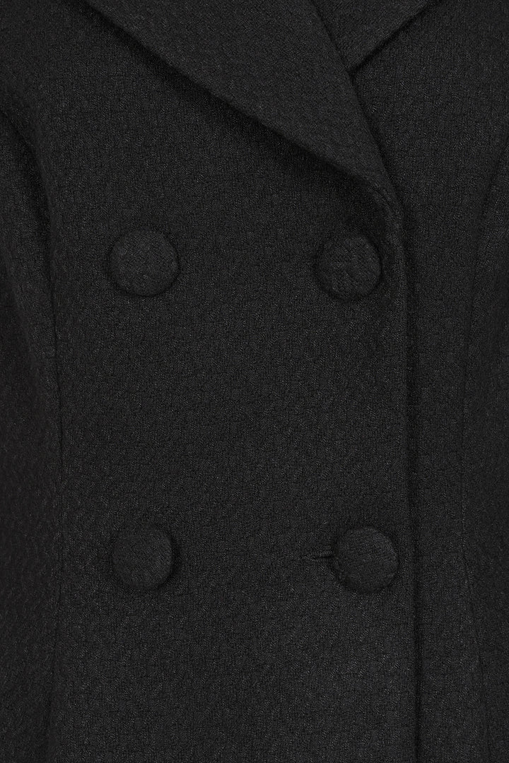 Hearts & Roses - Margo Weave Swing Coat Black