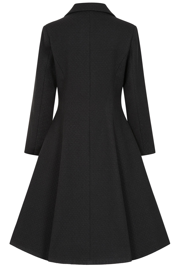 Hearts & Roses - Margo Weave Swing Coat Black