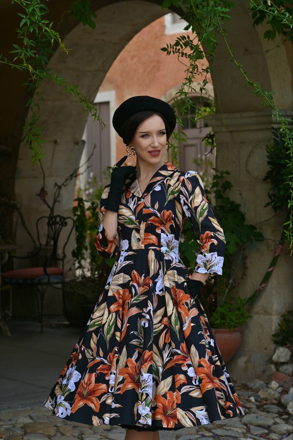 Hearts & Roses - Kylie Green Polka Dot Swing Jurk