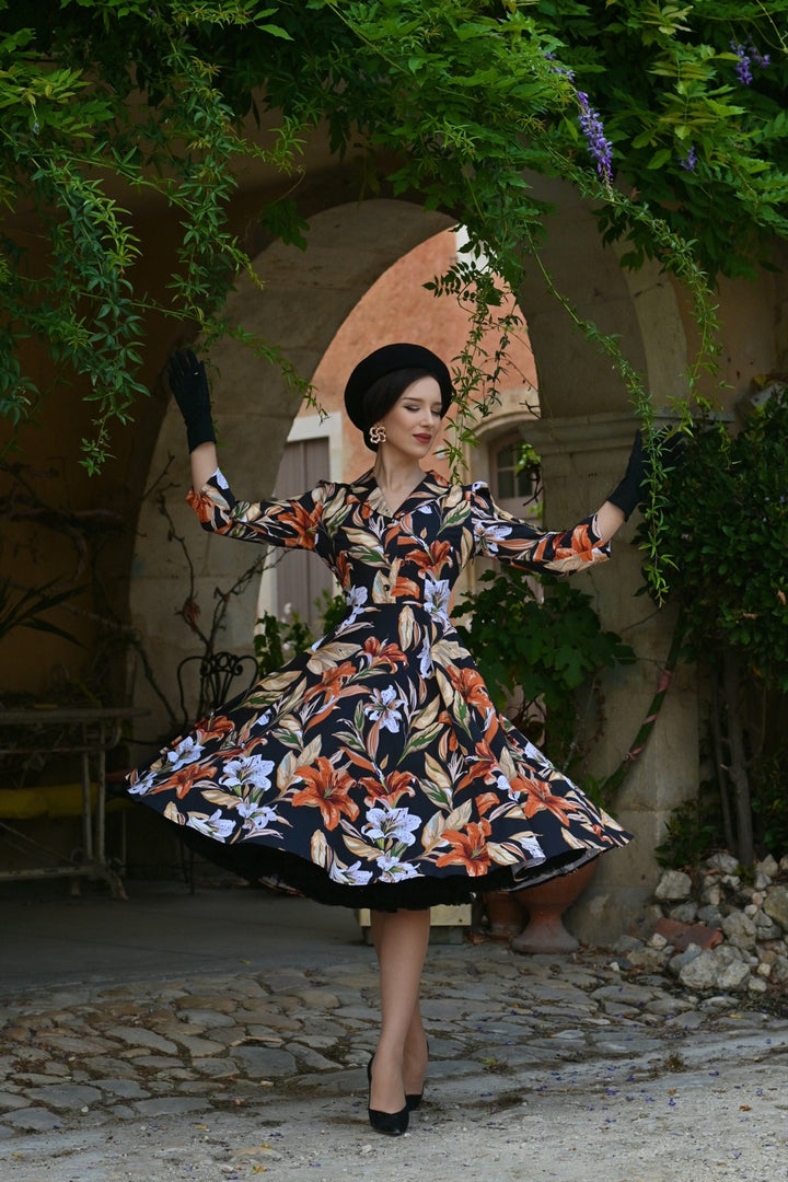 Hearts & Roses - Kylie Green Polka Dot Swing Jurk