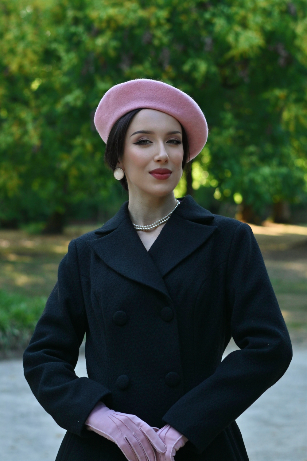 Hearts & Roses - Margo Weave Swing Coat Black