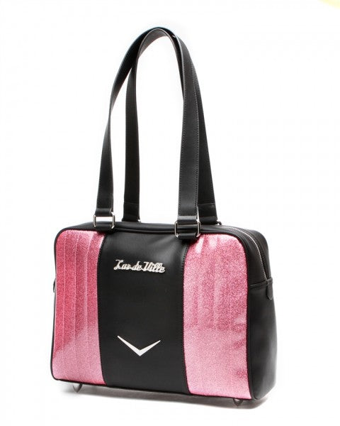 Lux de Ville - Bolsa 'Carry All Tote Negro Mate y Brillo Burbujeante Rosa'