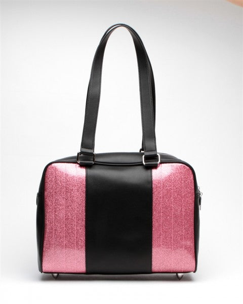 Lux de Ville - Borsa 'Carry All Tote Nero Opaco e Rosa Frizzante Bubbly'