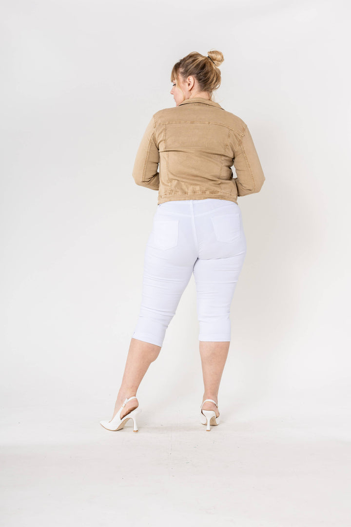 Kurze Stretch-Jacke in navy