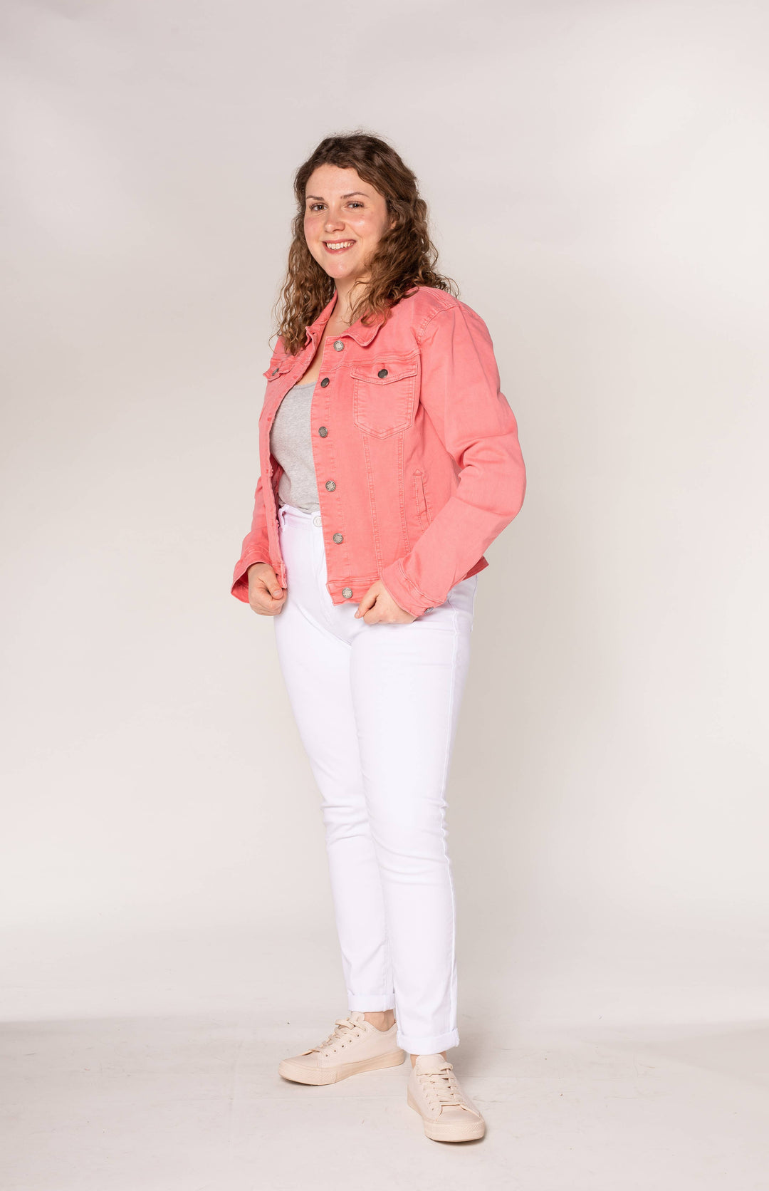 Kurze Stretch-Jacke in navy