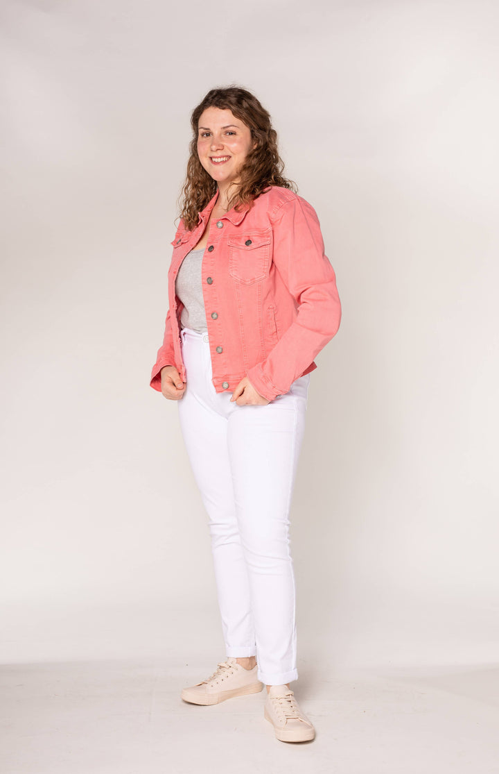 Kurze Stretch-Jacke in navy