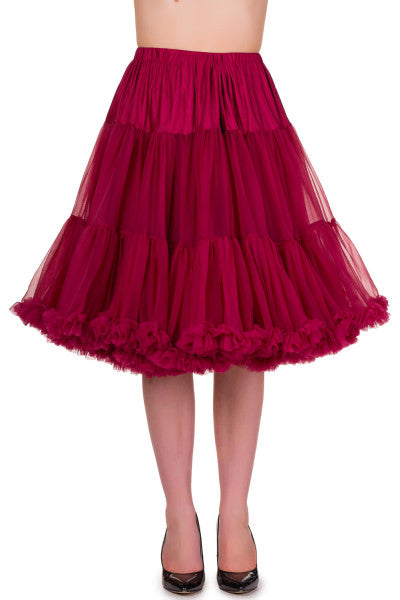 23" - Banned Retro - Petticoat Starlite Bordeaux - env. 59cm