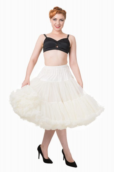 26" - Banned Retro - Petticoat Lifeforms en crème blanc