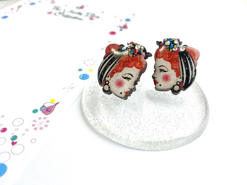 Rosie Rose Parker – Betty Retro-Ohrstecker im Mid-Century-Stil