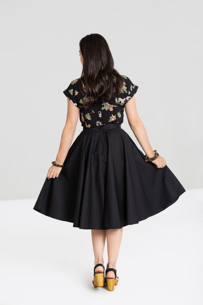 Hell Bunny - Paula 50s Skirt in schwarz