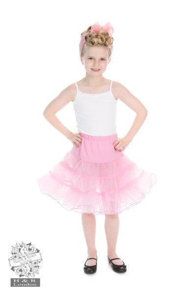 Hearts & Roses - Kinder Petticoat pink 3-layer